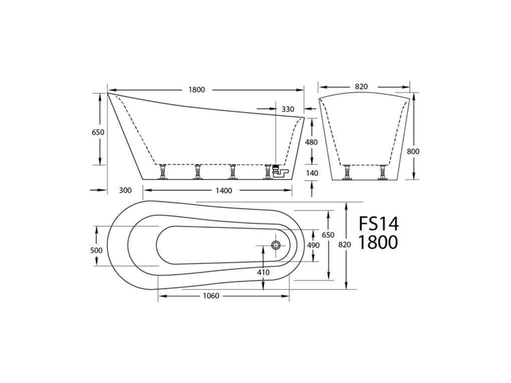 FS14 Freestanding Bath - Image 2
