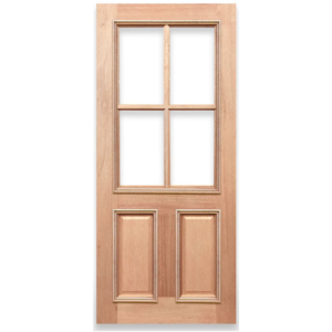 Half French 4L 2P Solid Timber Door HM