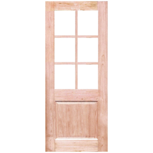 Half French 6L 1P Solid Timber Door