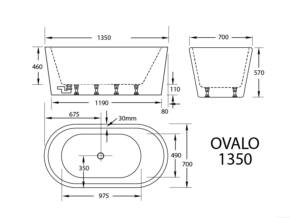 Ovalo Freestanding Bath - Image 3