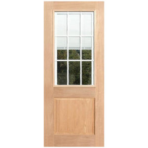 Half French 9L 1P Solid Timber Door with Venetian
