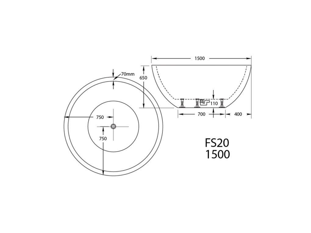 FS20 Freestanding Bath - Image 2