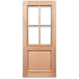 Half French 4L 1P Solid Timber Door HM