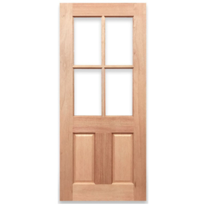 Half French 4L 2P Solid Timber Door