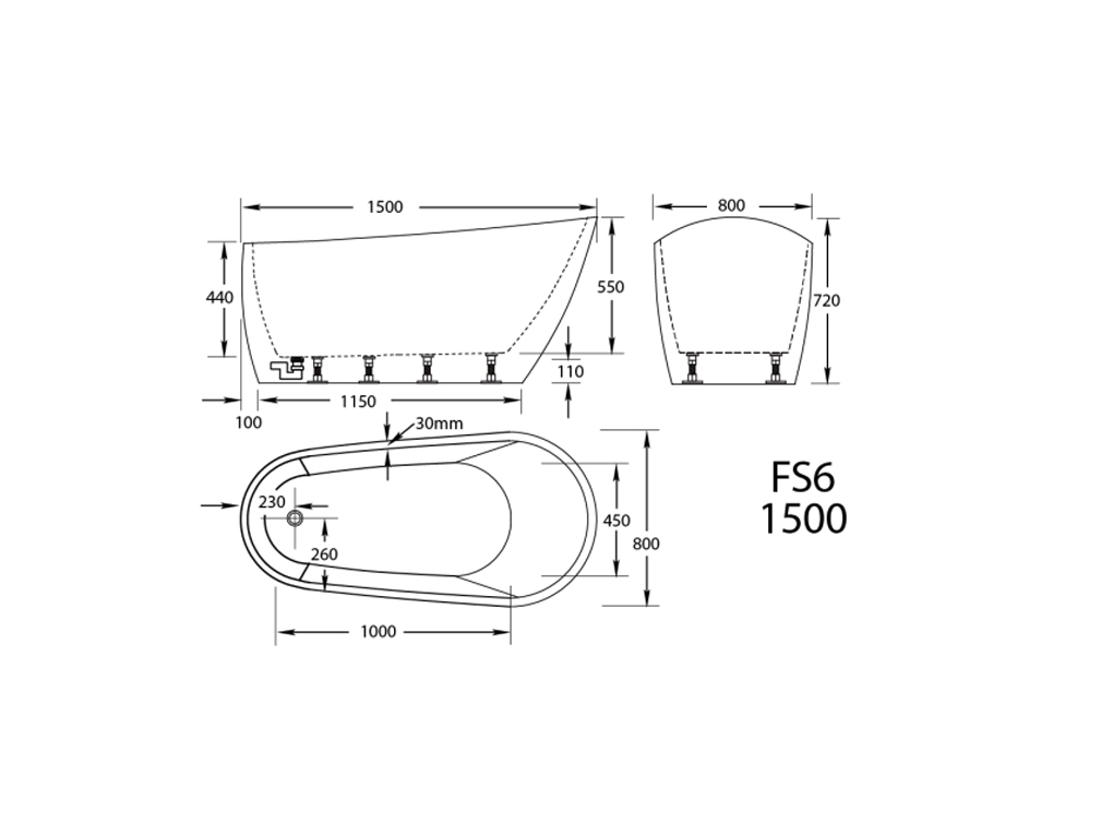 FS6 Freestanding Bath - Image 2