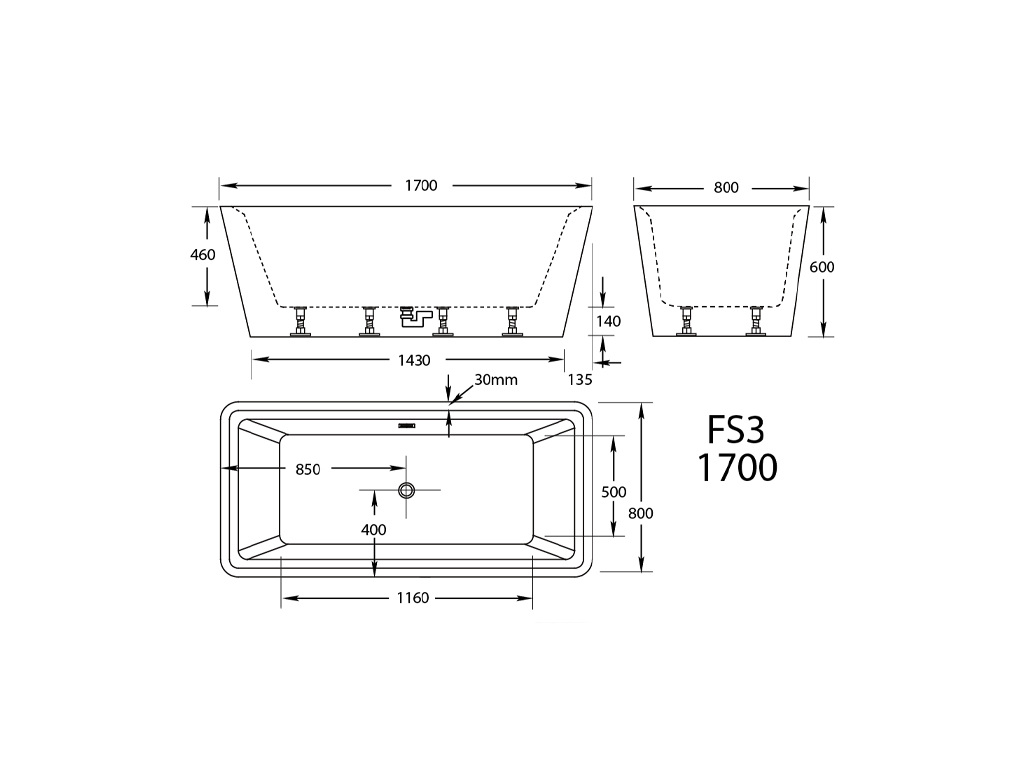 FS6 Freestanding Bath - Image 3