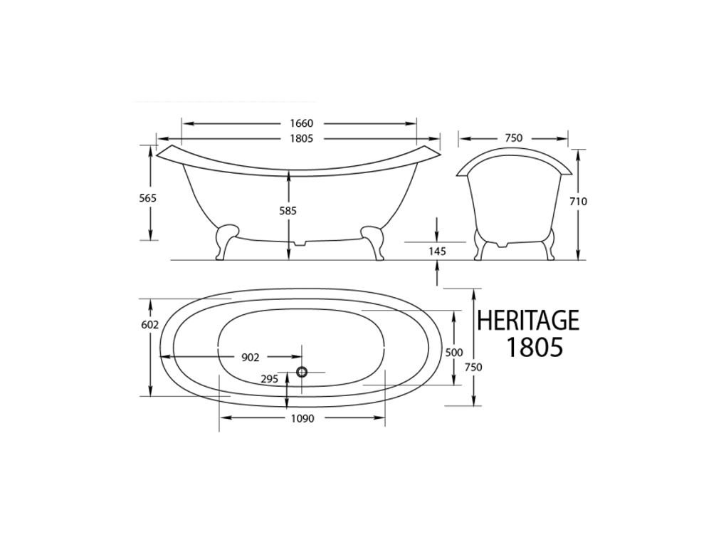 Heritage Claw Foot Bath - Image 2