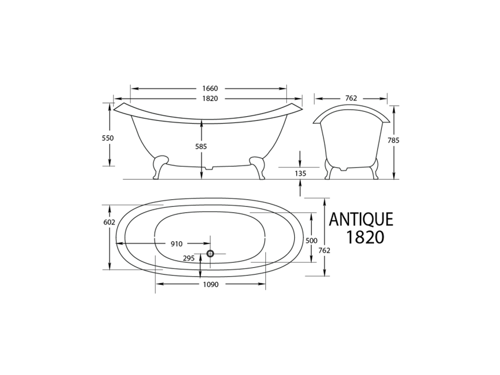 Antique Claw Foot Bath - Image 2