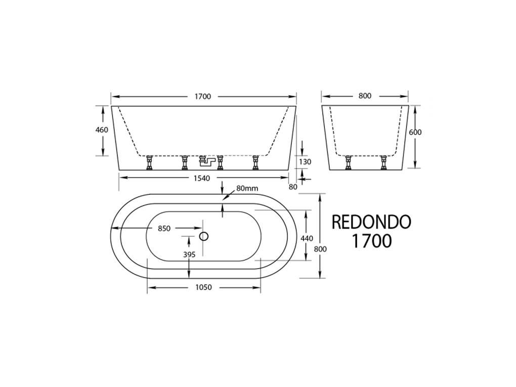 Redondo Freestanding Bath - Image 3
