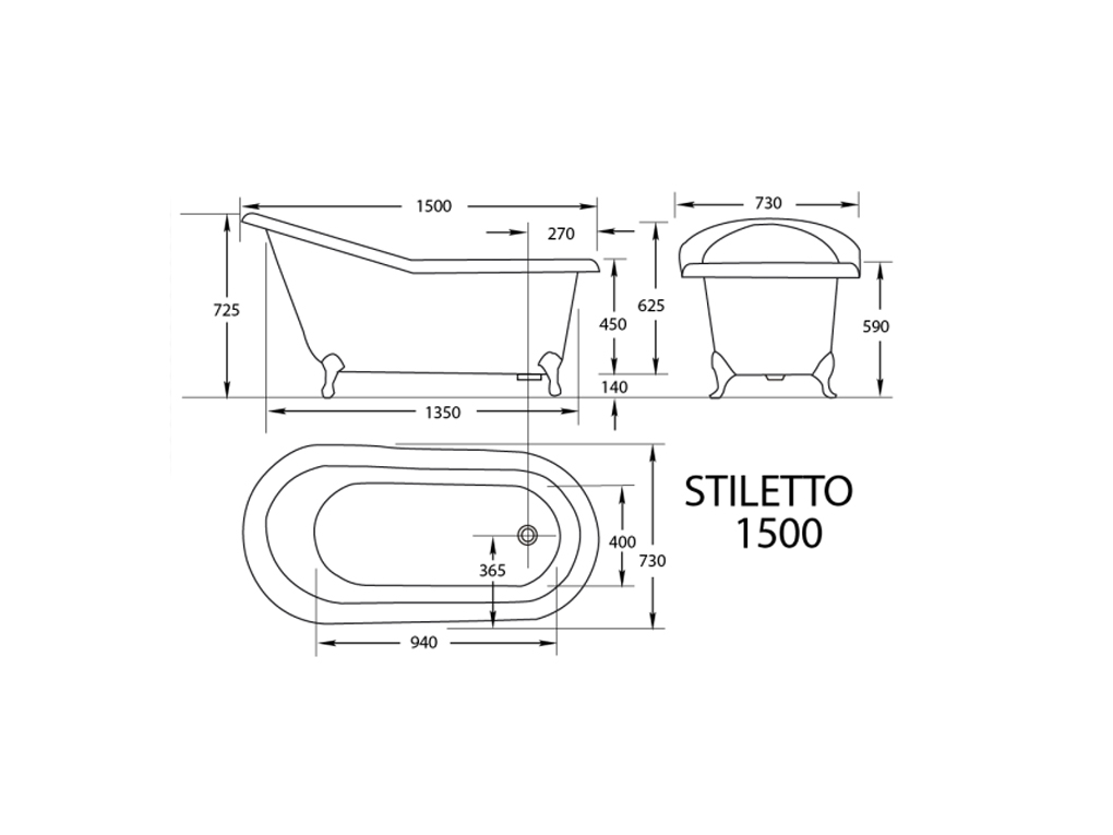 Stiletto Claw Foot Bath - Image 2