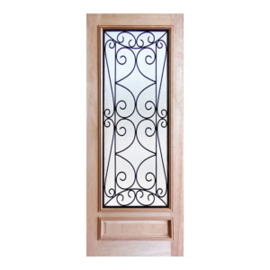 Wrought Iron Solid Timber Door Long